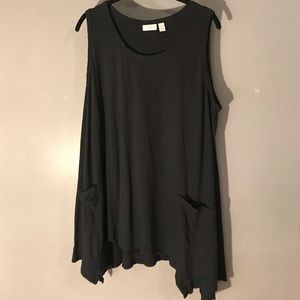 LOGO by Lori Goldstein, Black Tunic, XL